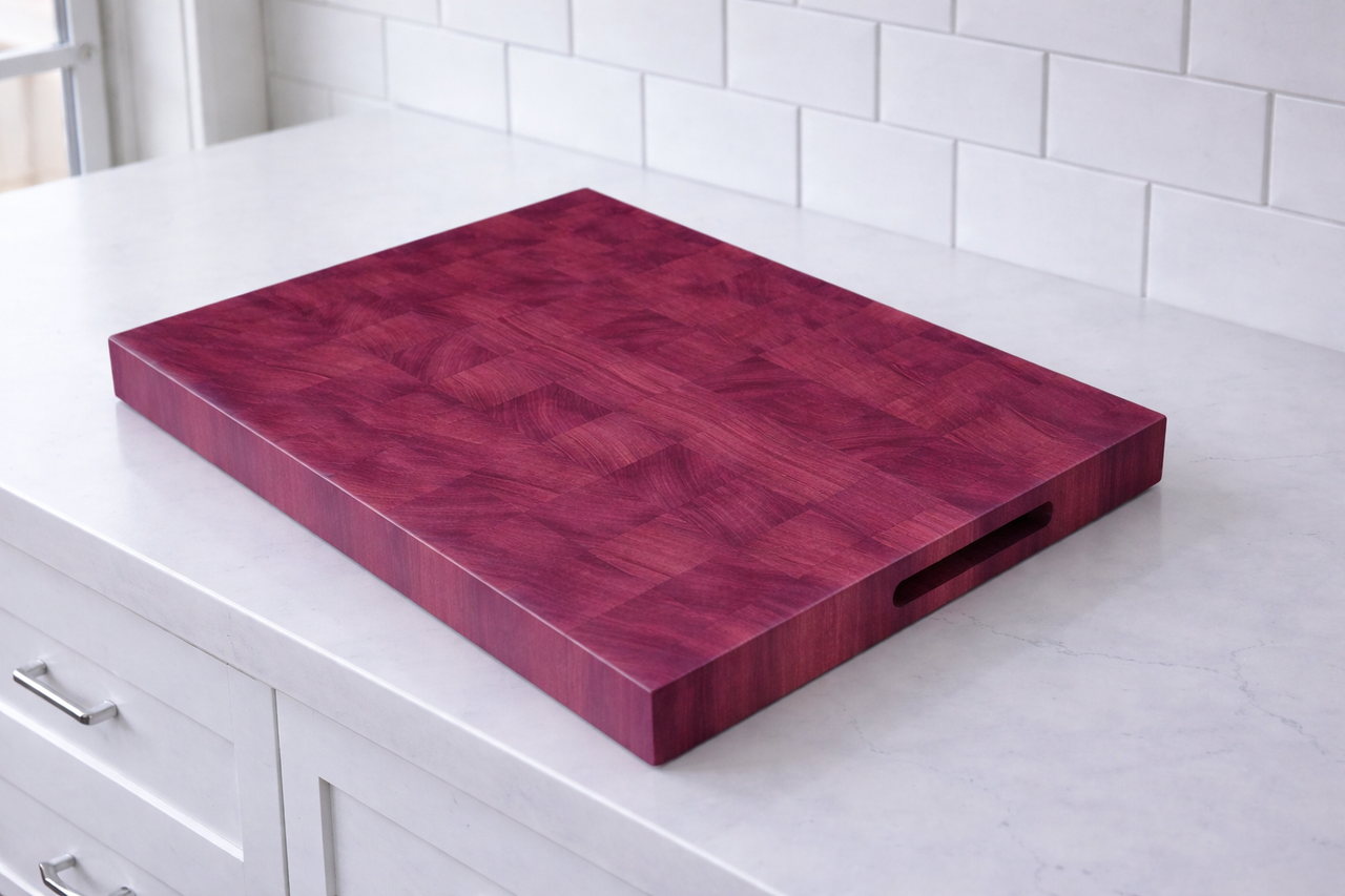 Purpleheart End Grain Butcher Block